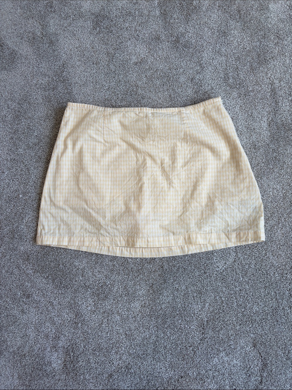 French Connection Yellow Gingham Skort